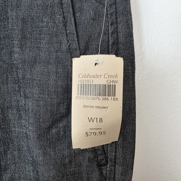 Coldwater Creek Grey Bootcut Classic Going Out Front Pleat Trousers Size 18W - Picture 2 of 10